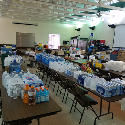 Distribution center in LaBelle, FL after Hurricane Irma.