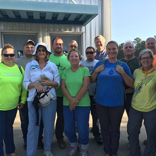 Volunteers from Florida who came to assist with mucking houses and disaster relief.